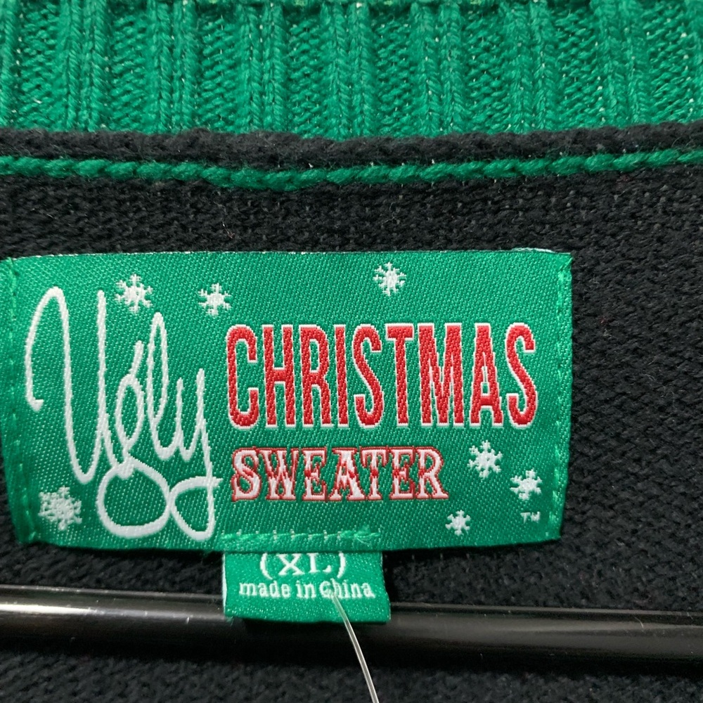 Ugly Christmas Sweater Black Polar Bear Sweater - Picture 4 of 4